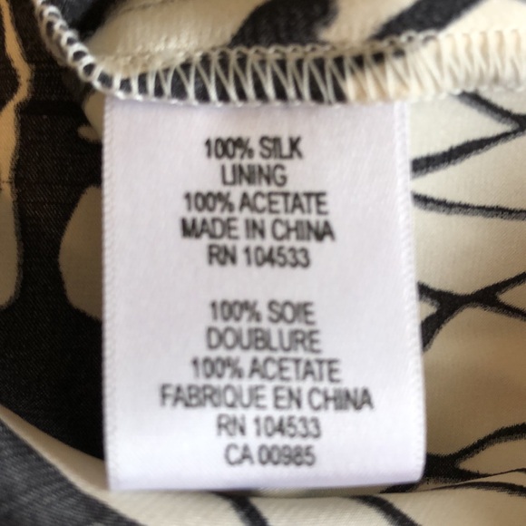 Nanette Lepore Chit Chat Top pearl/black size 8 - Picture 6 of 8